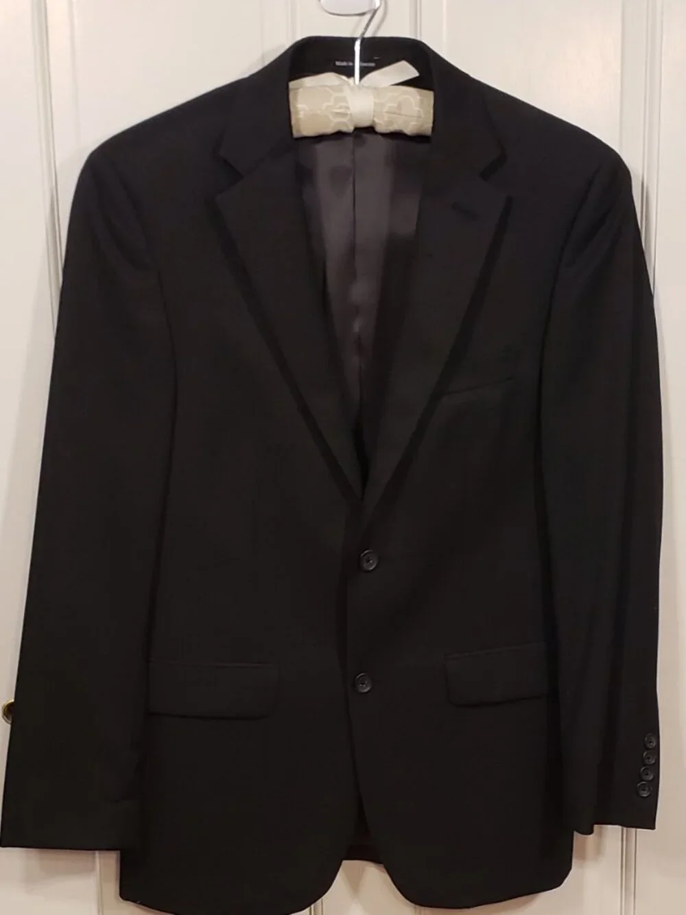 Pronto Uomo Platinum Black Suit Jacket Blazer 40R 2 Button Double Vent
